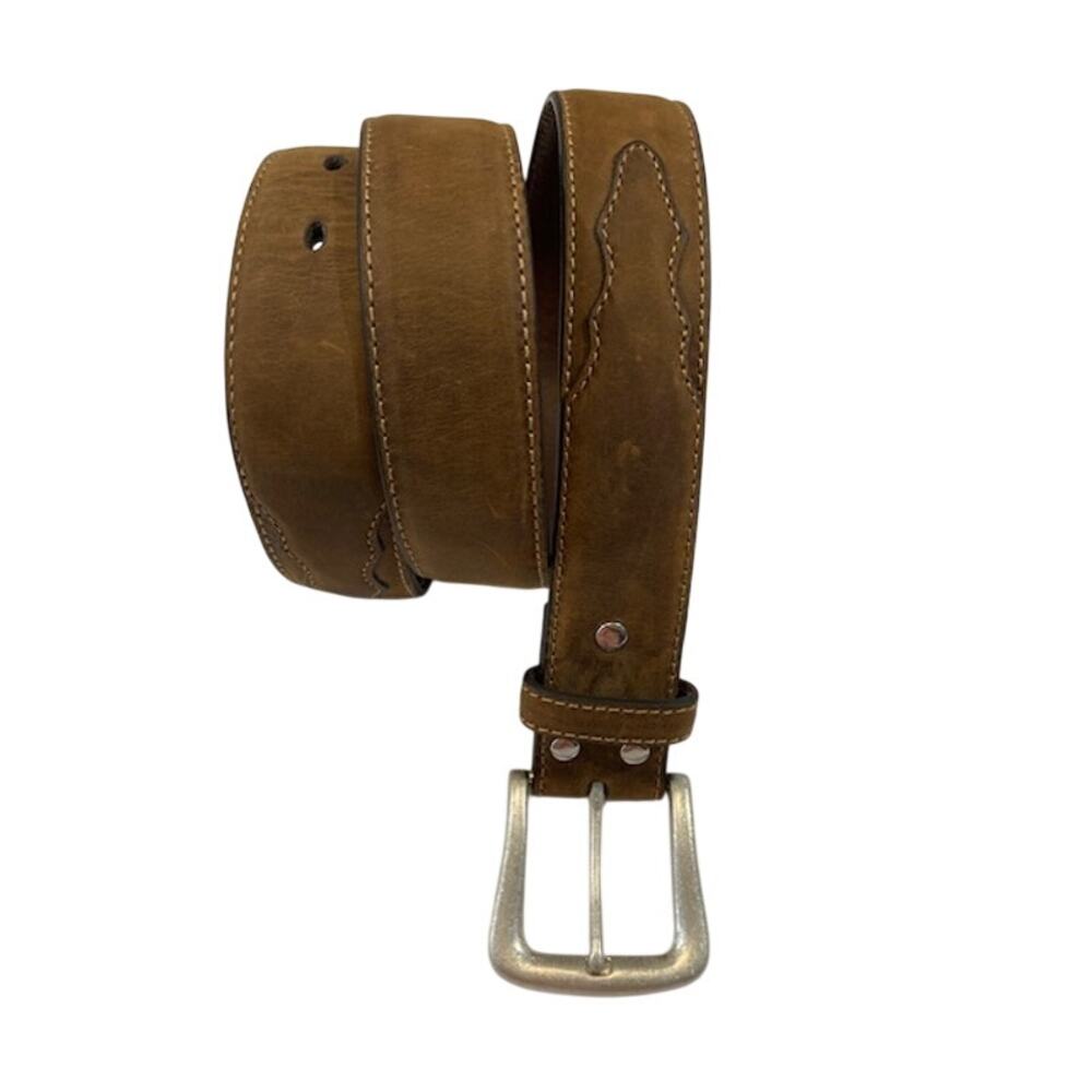 Nocona Belt Co., men's leather, distressed brown basic belt.